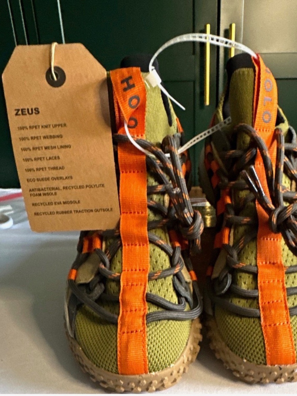 HOLO Footwear Zeus Moss Women's Size 6 Trail Hiking Sneakers Green New